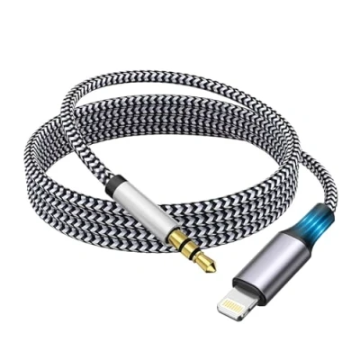 Afbeelding van Apple MFI gecertificeerde AUX kabel voor iPhone, flits naar 3,5 mm stekker audiokabel iPhone 14 13 12 11 xs xr x 8 7 6 iPad auto/stereo thuis/hoofdtelefoon/luidspreker, hoofdtelefoon, webcam