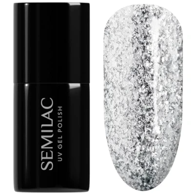 Afbeelding van Semilac Silver Shimmer UV 292 Nagellak, 7 ml