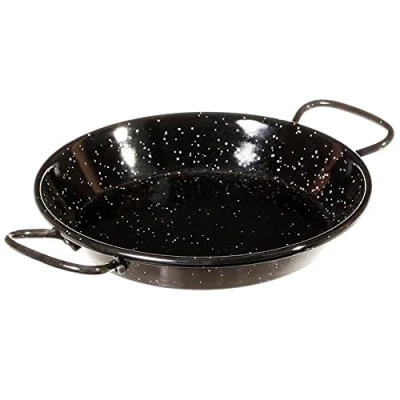 Afbeelding van La Ideal Paella pan van geëmailleerd staal, 15 cm, zwart