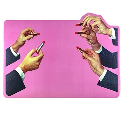 Afbeelding van Seletti Toiletpaper Placemat Lipsticks Pink
