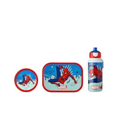 Afbeelding van Mepal Lunchset Campus Broodtrommel, Drinkbeker en Fruitbox voor kinderen Spiderman