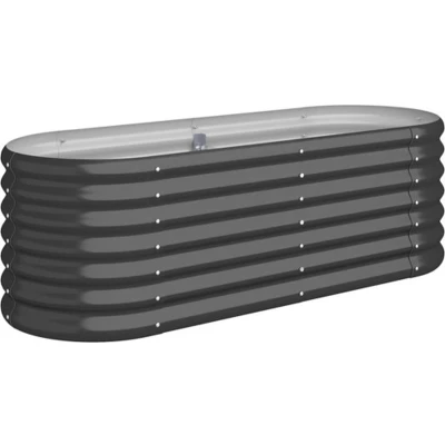 Afbeelding van Plantenbak 114x40x36 cm gepoedercoat staal antracietkleurig