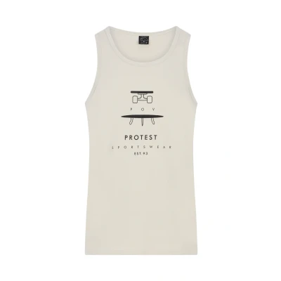 Afbeelding van Protest PACU Top, Heren, Maat: Medium, Kitoffwhite