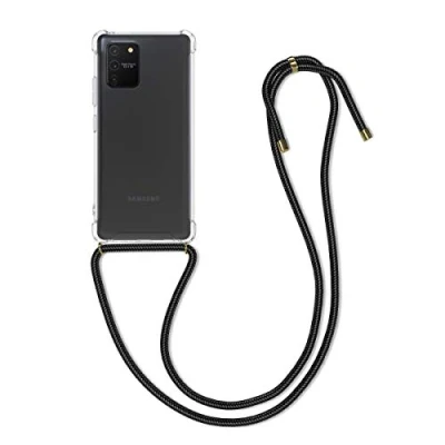 Afbeelding van kwmobile telefoonhoesje geschikt voor Samsung Galaxy S10 Lite Hoesje met telefoonkoord Back cover in zwart / transparant
