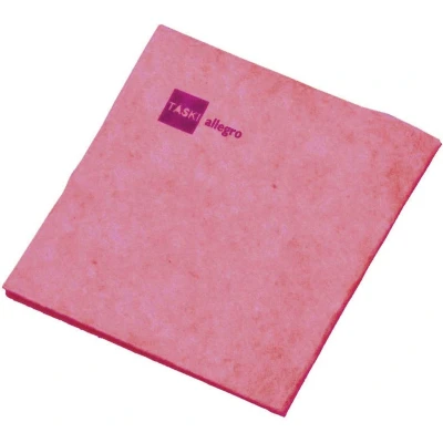 Afbeelding van Taski Allegro reinigingsdoek, rood, pak van 25 stuks microvezeldoek