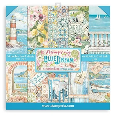 Afbeelding van Stamperia Blue Dream 12x12 Inch Paper Pack (SBBL127)