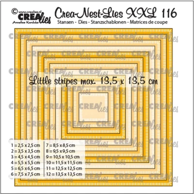 Afbeelding van Crealies Crea nest dies XXL Vierkanten CLNestXXL116 13,5x13,5cm