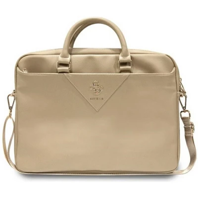 Afbeelding van Guess Triangle Big 4G Logo Universele Laptoptas (Geschikt voor toestellen tot 16&quot;) Goud