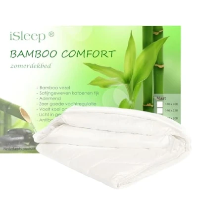 Afbeelding van iSleep Zomerdekbed Bamboo Comfort Litsjumeaux XL 260x220 cm