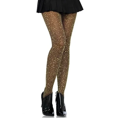 Afbeelding van Schitterende Glitter Panty Zwart / Goud