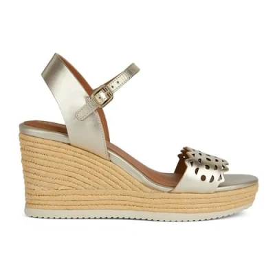 Afbeelding van Geox Ponza Espadrilles, Dames, Maat: 37, Light gold Leer