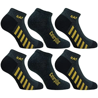 Afbeelding van CAT Erpillar 6 paar herensokken sneakers van zacht enkelkatoen, Antraciet