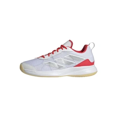 Afbeelding van adidas Performance Avaflash Tennisschoenen voor kleibanen, Dames, Maat: 39 1/3, Footwear white/silver metallic/lucid red Textiel/ synthetisch