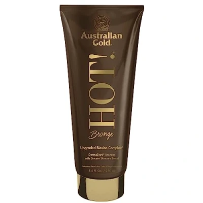 Afbeelding van Australian Gold Hot! Bronze Zonnebankcrème 250 ml zonnebank bescherming snelbruiner