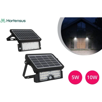 Afbeelding van Hortensus Schijnwerper Buiten Zonne energie Bewegingssensor 10W IP65 Waterdicht