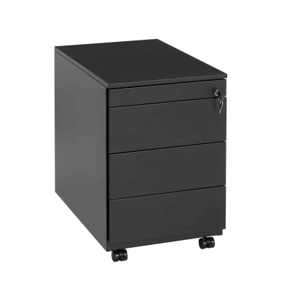 Afbeelding van Ladeblok 3 laden met pennenlade bladkleur Kersen framekleur Zwart (RAL9005)