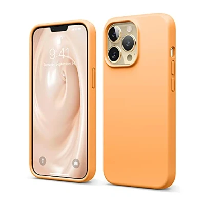 Afbeelding van elago Hoesje van vloeibare siliconen compatibel met iPhone 13 Pro (6,1 inch) beschermhoes gemaakt premium volledige bescherming, schokbestendig, 3 structuren, zachte microvezel