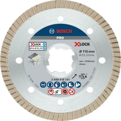 Afbeelding van BOSCH Accessories 2608615131 DISCO DIAMANTATO X LOCK D.115 BEST CERAMIC Diamanten doorslijpschijf Diameter 115 mm 1 stuk(s)