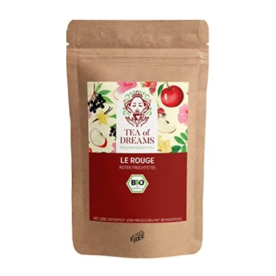 Afbeelding van Biologische vruchtenthee, Le Rouge, zwarte vruchtenthee zonder suiker, losse thee, 250 g