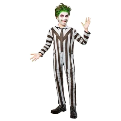 Afbeelding van Rubies Beetlejuice kostuum voor kinderen, digitaal bedrukt, officieel gelicentieerd Horror Tim Burton Halloween, carnaval, feestjes en cosplay