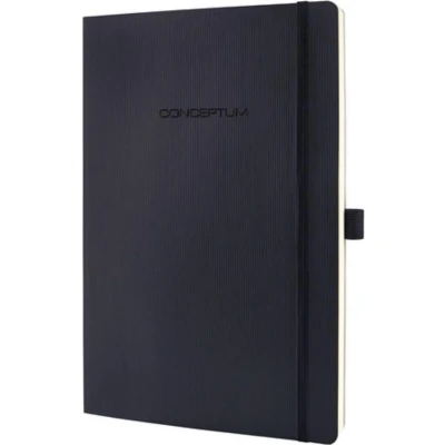 Afbeelding van Notitieboek Sigel Conceptum Pure A5 194blz 80gr lijn zwart