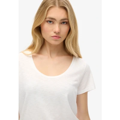 Afbeelding van Superdry Scoop NECK Tshirt print, Dames, Maat: 34, Optic