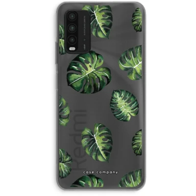 Afbeelding van Case Company® hoesje geschikt voor Xiaomi Redmi 9T Tropische bladeren Soft Cover Telefoonhoesje Bescherming aan alle Kanten en Schermrand