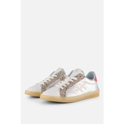 Afbeelding van HIP Animal Sneakers zilver Leer Dames Maat 35