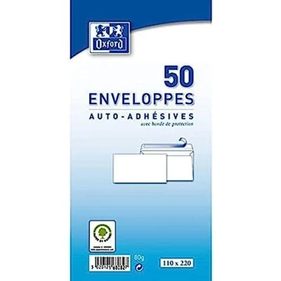 Afbeelding van Oxford Enveloppen fluweel wit zonder venster HK 110x220 cm