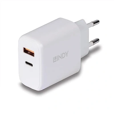 Afbeelding van LINDY 30W USB Type A &amp; C Charger oplader 30 W Binnen Aantal uitgangen: 2 x C,