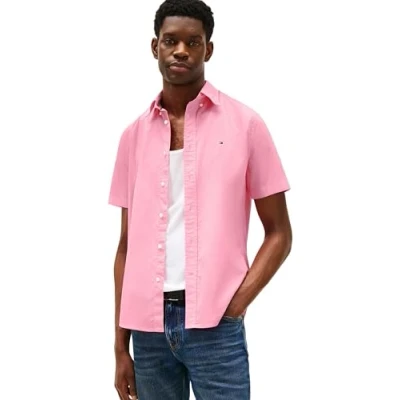 Image de Tommy Hilfiger Chemise S/S pour homme, Rose (Classic Pink), M