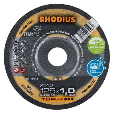 Afbeelding van RHODIUS XT10 DOORSLIJPSCHIJVEN 125 X 1,0 MM, 25 STUKS
