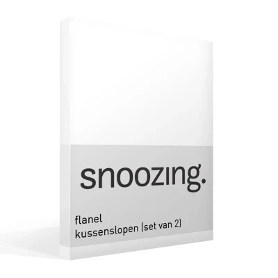 Afbeelding van Snoozing Flanel Kussenslopen Set van 2 40x60 cm Wit