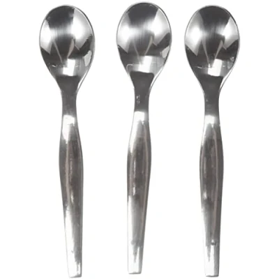 Afbeelding van Metaltex Eierlepels 12,5 X 2,5 Cm Rvs Zilver 3 Stuks