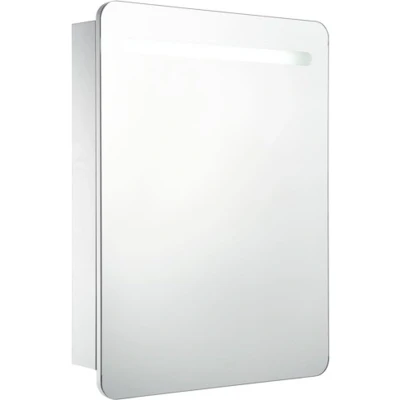 Afbeelding van vidaXL Badkamerkast met spiegel en LED 60x11x80 cm