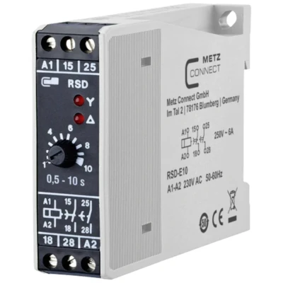 Afbeelding van Metz Connect 11016005270317 RSD E10 Ster driehoek relais 230 V/AC 1 stuk(s) 2x wisselcontact