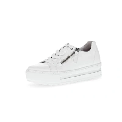 Afbeelding van Gabor Comfort Sneakers laag, Dames, Maat: 39, Weiss Leer