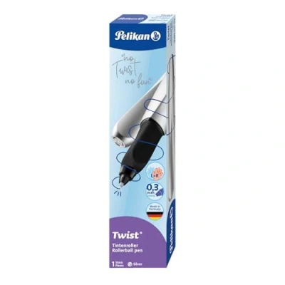 Image de Pelikan Twist Stylo roller, argent/noir