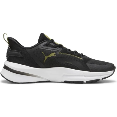Afbeelding van Puma Pwrframe TR 3 Trainingsschoen, Heren, Maat: 42, Black/olive green/lime pow Textiel/ synthetisch