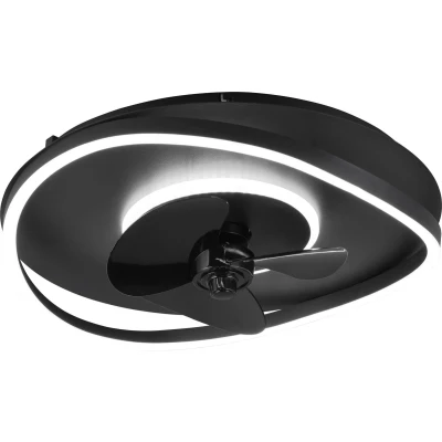Afbeelding van REALITY SORTLAND Ventilator Zwart mat incl. 1x SMD 30W