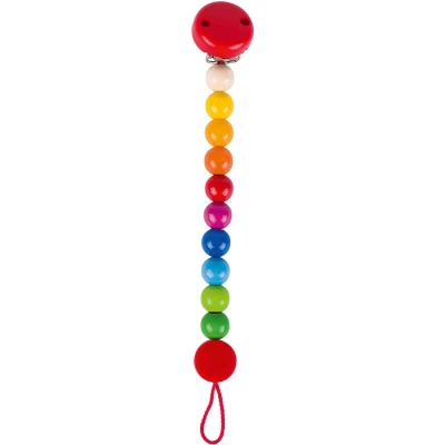 Afbeelding van Goki Houten Fopspeenketting Regenboog