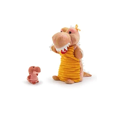 Afbeelding van Handpop Dinosaurus met baby 25cm