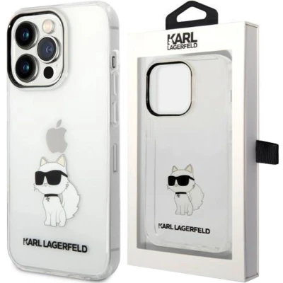Afbeelding van Karl Lagerfeld KLHCP14XHNCHTCT iPhone 14 Pro Max 6.7 transparante hardcase Ikonik Choupette
