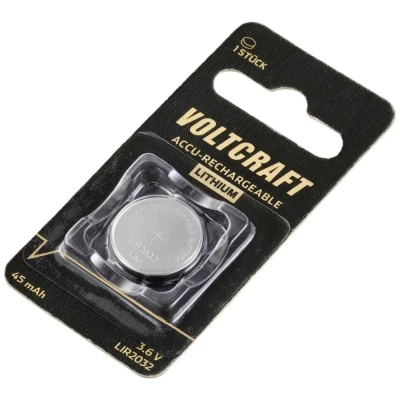 Afbeelding van VOLTCRAFT LIR2032 Oplaadbare knoopcel Lithium 45 mAh 3.6 V 1 stuk(s)