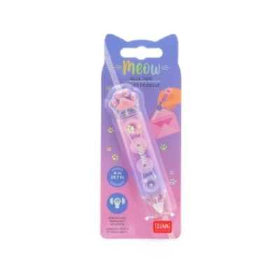 Afbeelding van Legami Meow plakband, pootvorm, in enkele seconden nauwkeurig plakken, 2 x 10 cm