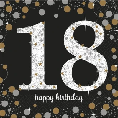 Image de Servet 18 ans étincelant argent or 16 pièces