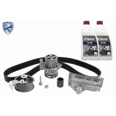 Afbeelding van VAICO V10 50110 waterpomp + Distributieriem Set Met koelvloeistof, spandemper, spanrol 120 30,0mm VOLKSWAGEN: Golf 4 Variant