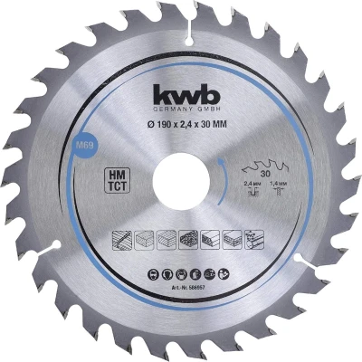Afbeelding van KWB cirkelzaagblad Ø 190 x 2,4 30 mm tands