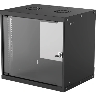 Afbeelding van Intellinet Basic Line 9HE 19inch wandkast (b x h d) 540 487 400 mm 9 HE Zwart (RAL 9005)