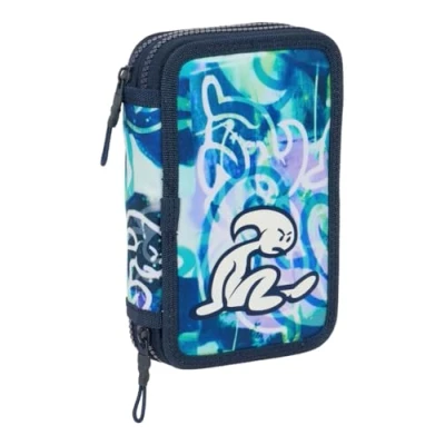 Afbeelding van Schooletui met Accessoires El Niño Kook Marineblauw 12,5 x 19,5 4 cm 29 Onderdelen